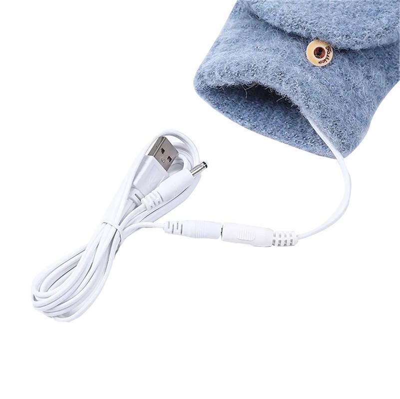 Перчатки-митенки зимние женские Lesko 2020 USB-подогрев регулируется застежкой Blue (24366796) - фото 3 Перчатки-митенки зимние женские Lesko 2020 USB-подогрев регулируется застежкой Blue (24366796) - фото 3