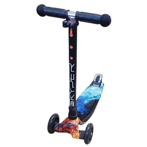 Самокат трехколесный детский Best Scooter MAXI принт Огонь и Лид (113-52)
