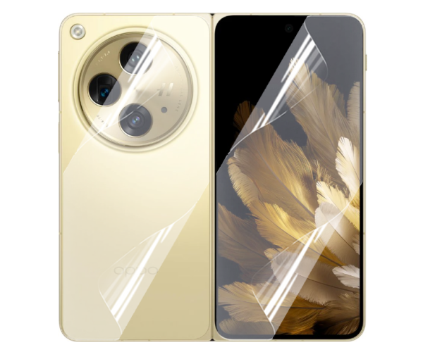 Противоударная гидрогелевая пленка Hydrogel Film для Oppo Find N3 на заднюю панель, Transparent