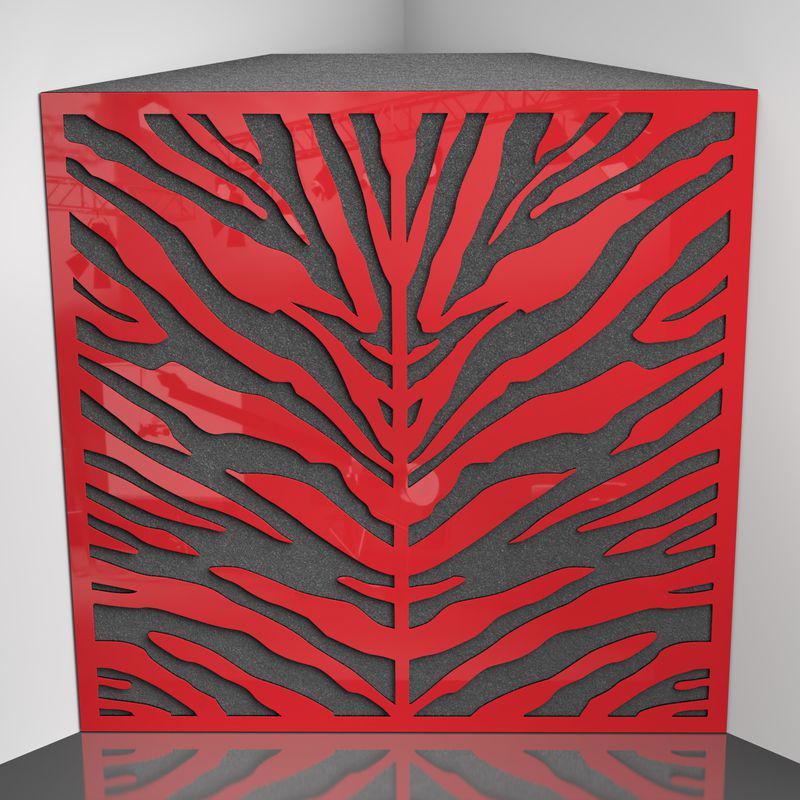 Бас пастка Ecosound Zebra Plastic 50х50 см 150 мм Червоний (1687)