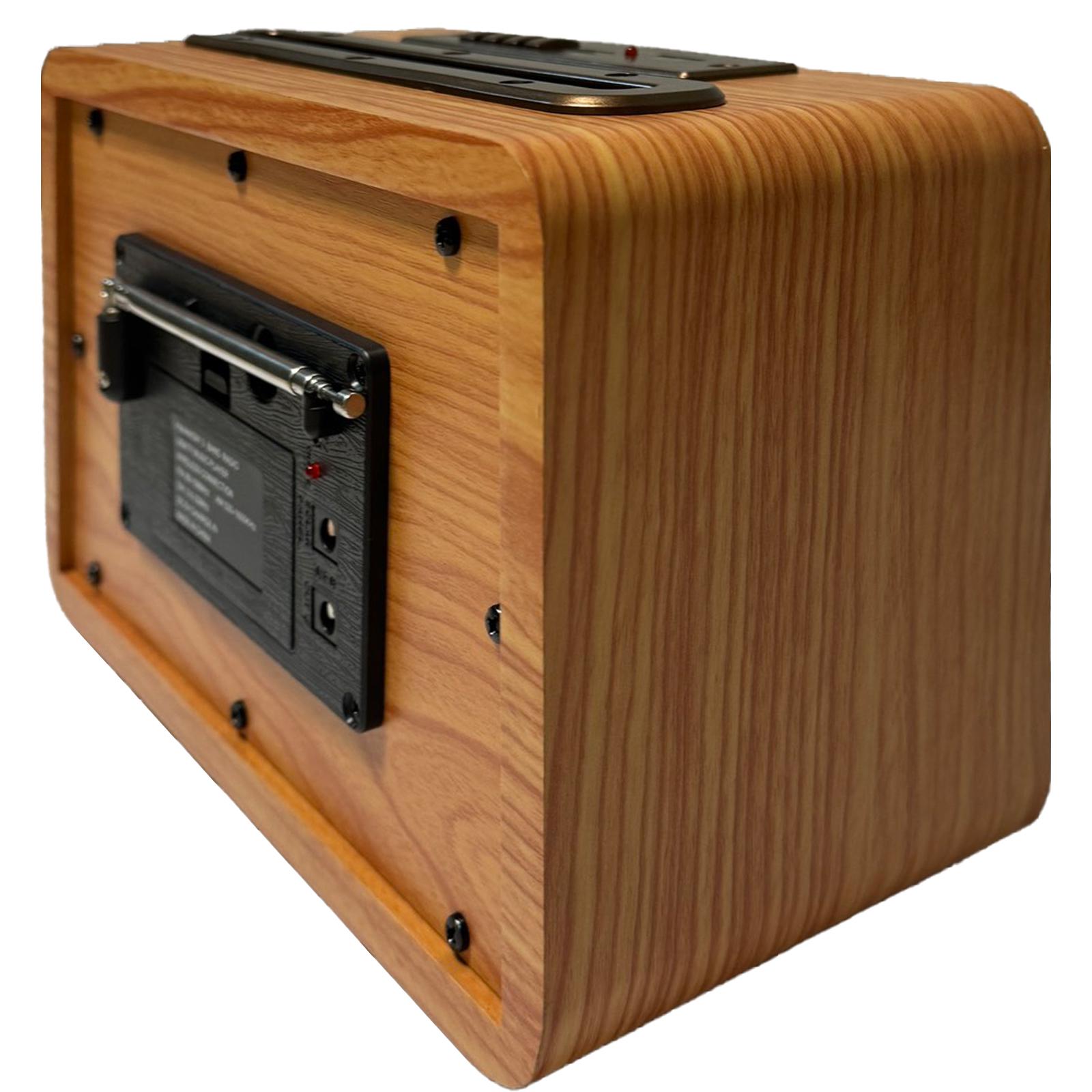 Радиоприемник винтажный RAISENG R-1969BT Ретро AM/FM/SW Bluetooth USB-зарядка и аккумулятор Brown Wood (24086770) - фото 3