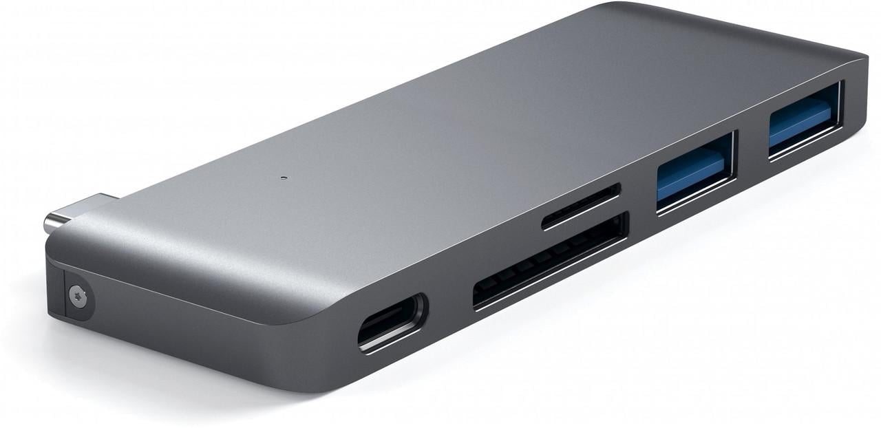 Хаб-адаптер Satechi Type-C USB 3.0 Passthrough Hub, Space Gray(ST-TCUPM) - фото 1 Хаб-адаптер Satechi Type-C USB 3.0 Passthrough Hub, Space Gray(ST-TCUPM) - фото 1
