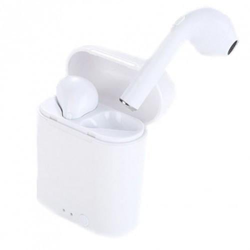 Наушники беспроводные TWS i7 Mini с боксом для зарядки White (au043) - фото 4
