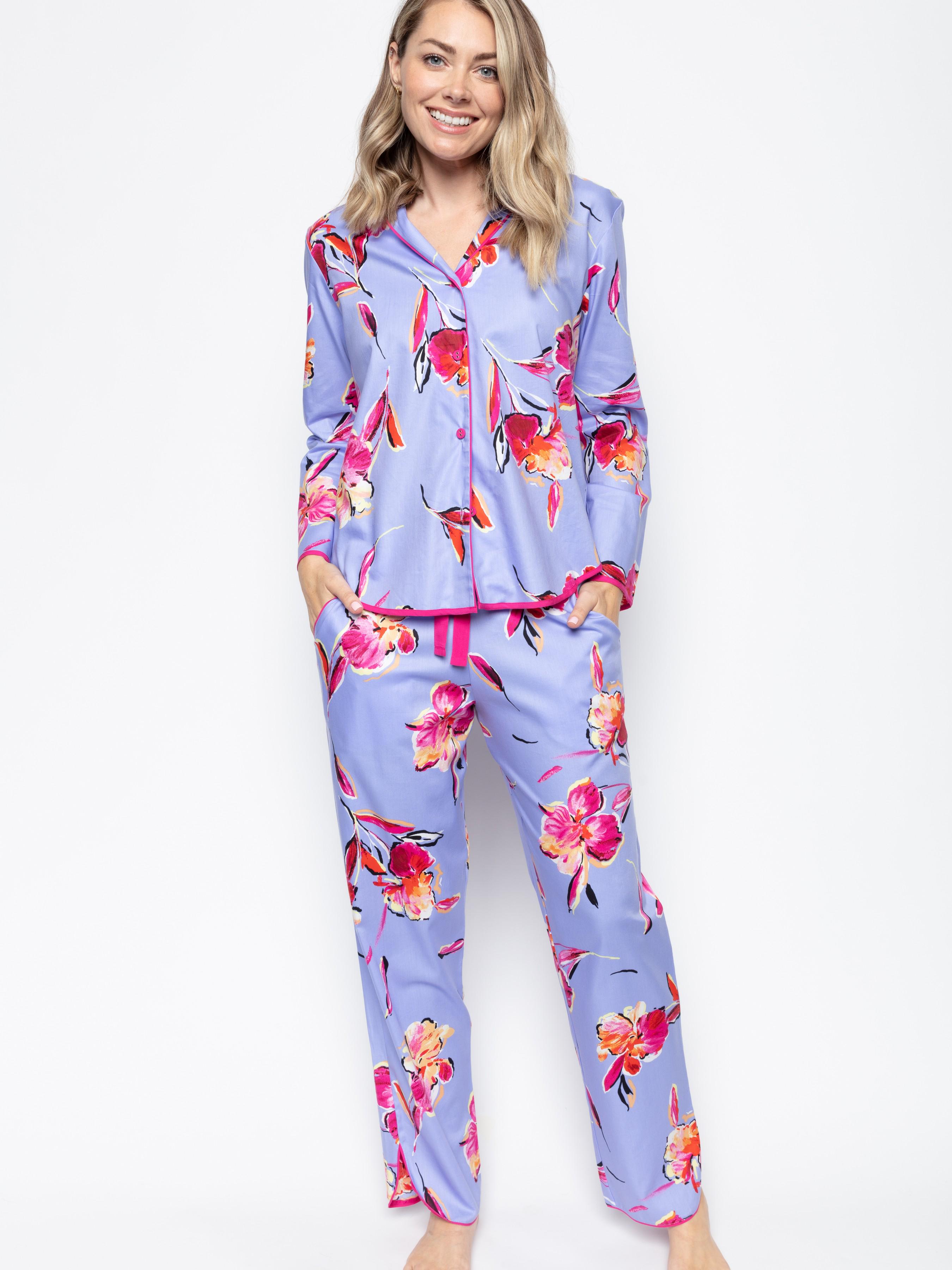 Пижама женская CYBERJAMMIES Carrie 9050-9051 12/M с цветочным принтом Сиреневый (5051877379954)