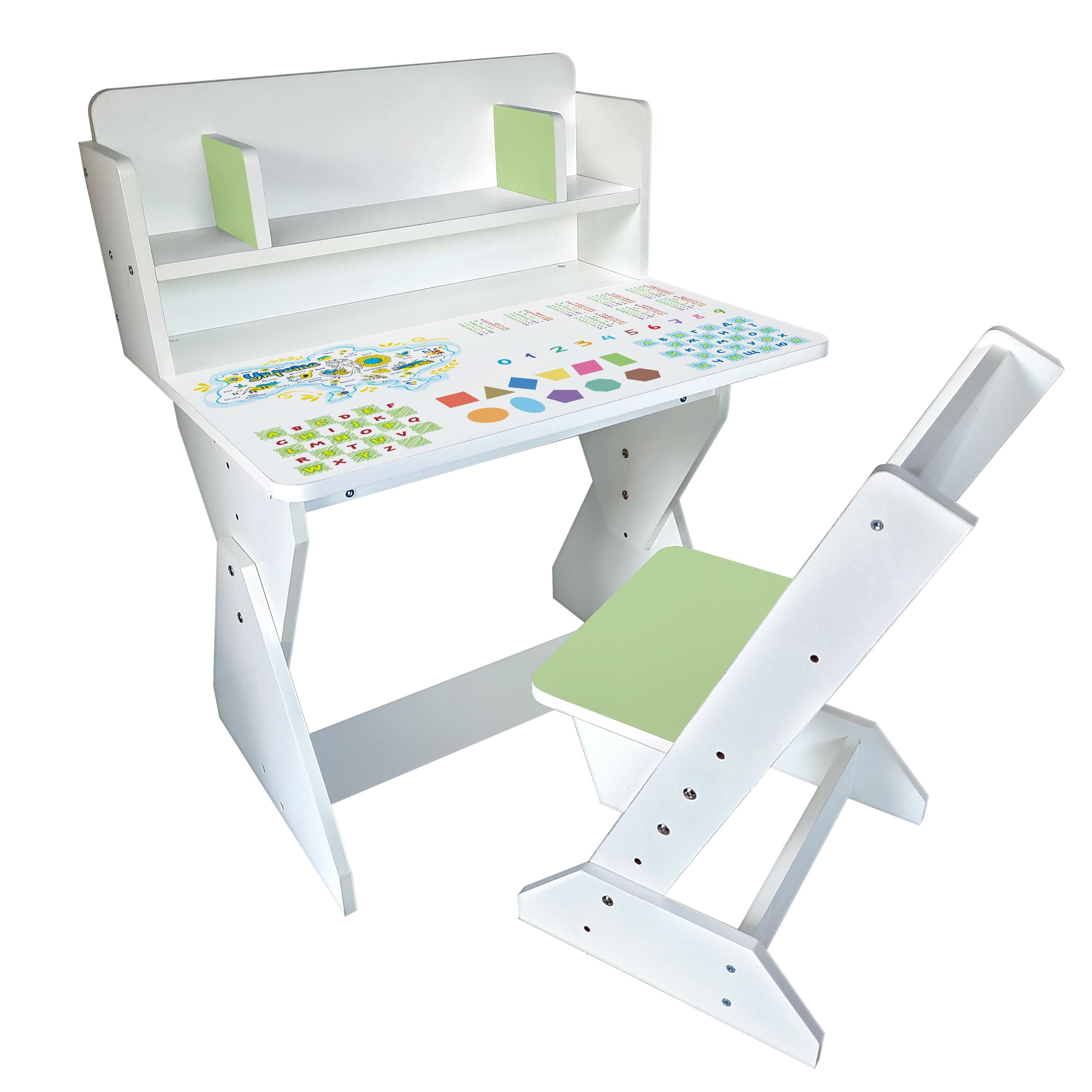 Парта со стульчиком П01 регулируемая с рисунком Арифметика (251127)