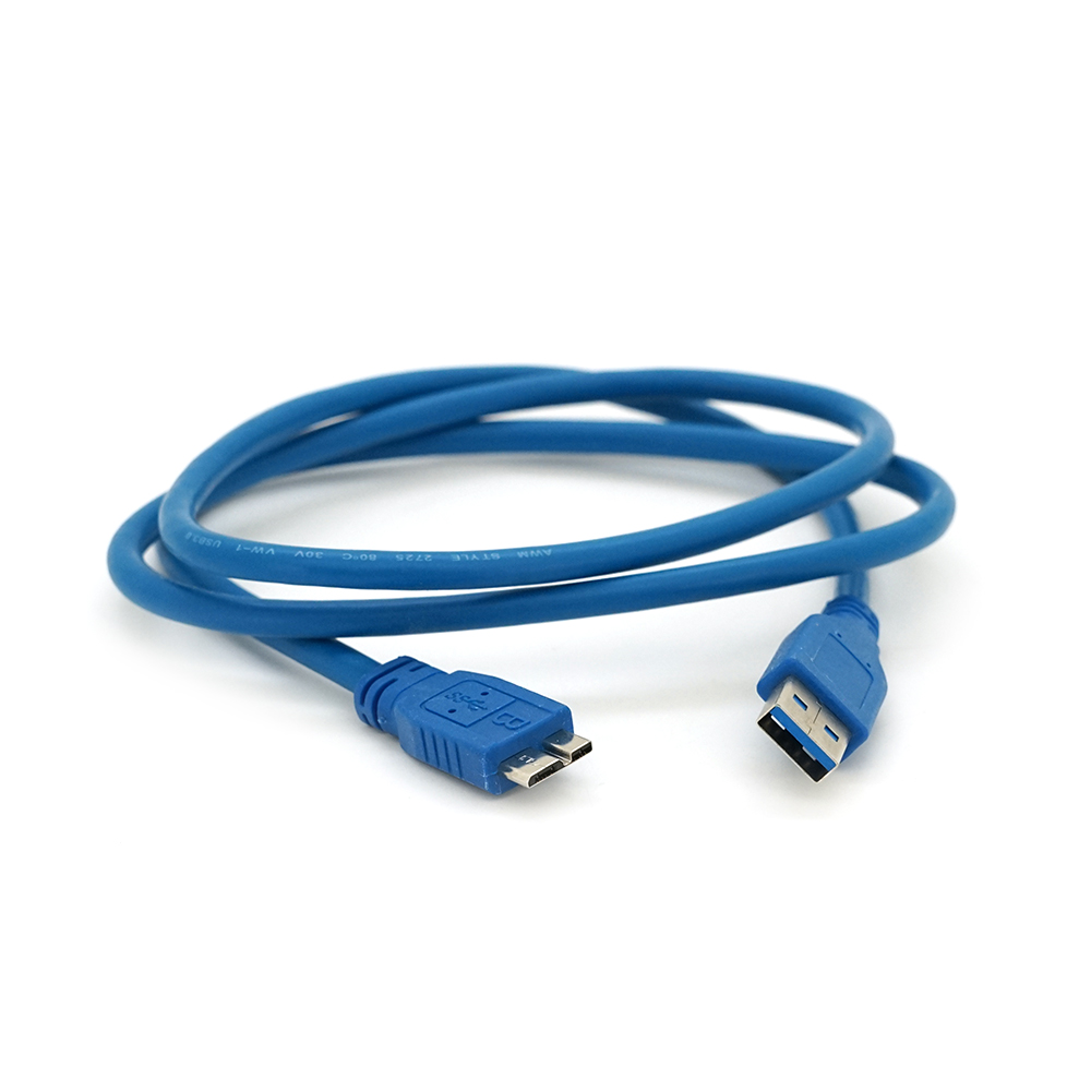 Кабель USB 3,0 AM to Micro-B для жорстких дисків переносний 1 м Синій (10342)