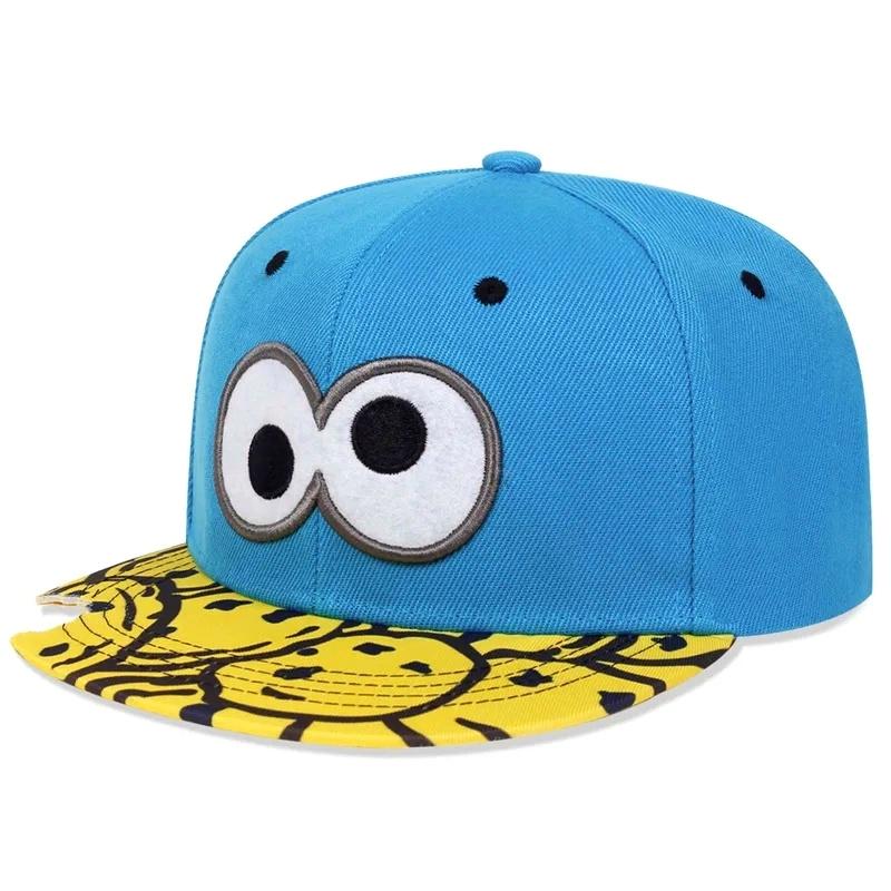 Кепка снепбек Wuke Коржик Cookie Monster с прямым козырьком унисекс one size (B477)