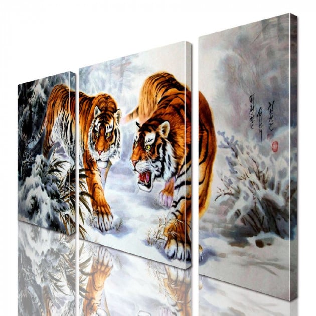 Картина модульная ArtStar Тигры ADJ0141 150х180 см 3 части