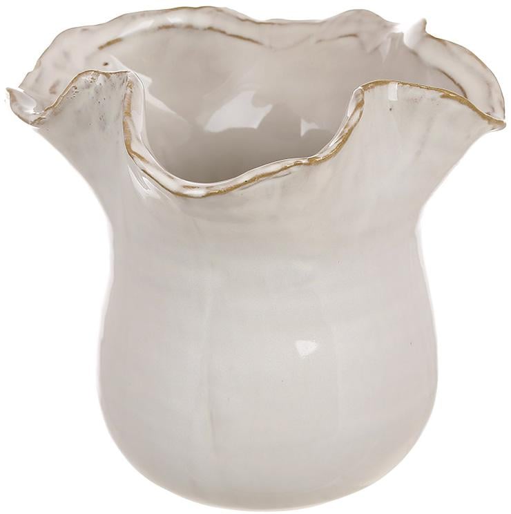 Ваза керамическая Бутон 15 см Бежевый