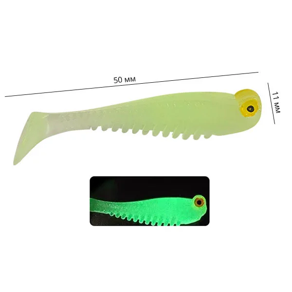 Набор приманок фосфорные виброхвосты для ловли в темное время суток 10 шт. (F00017) - фото 9 Набор приманок фосфорные виброхвосты для ловли в темное время суток 10 шт. (F00017) - фото 9