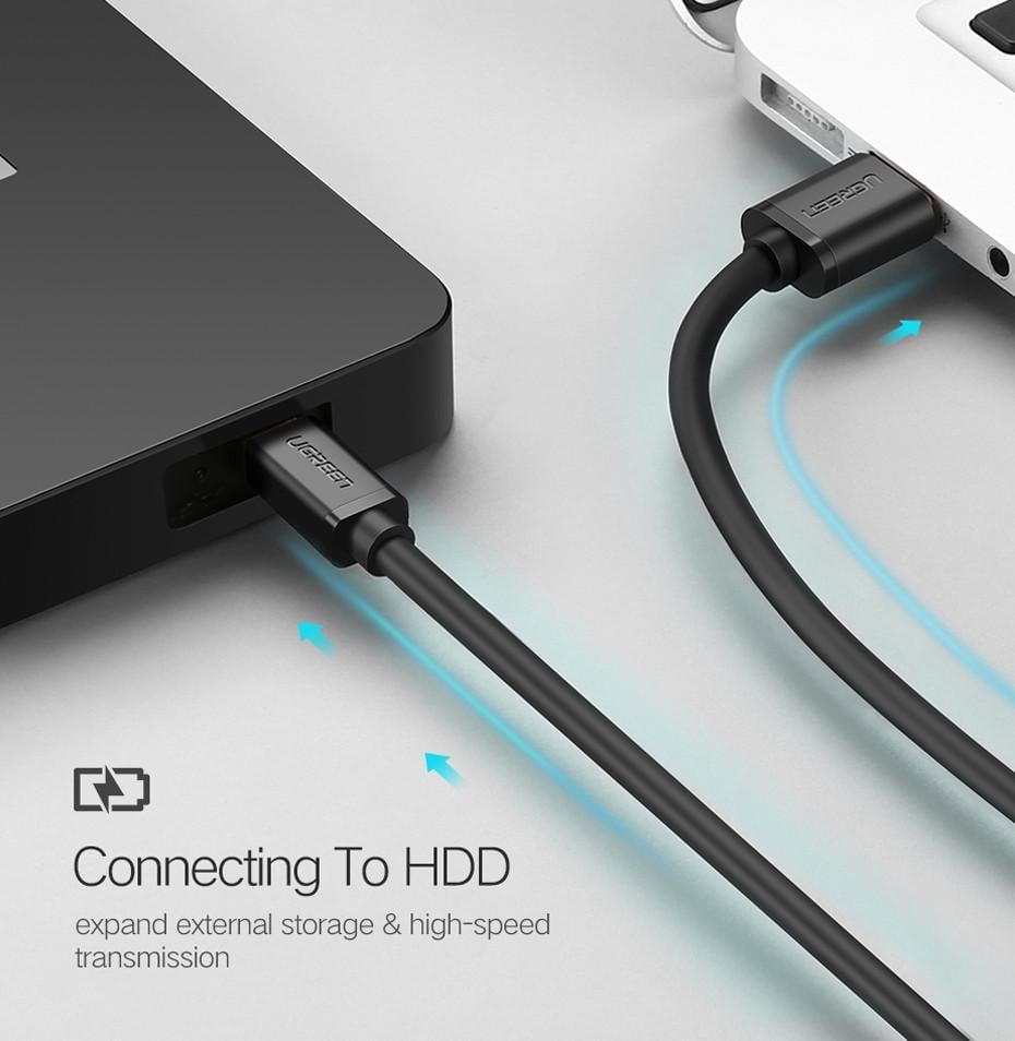 Кабель Mini USB Ugreen US132 для зарядки 3 м Черный - фото 5 Кабель Mini USB Ugreen US132 для зарядки 3 м Черный - фото 5