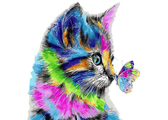 Картина по номерам Danko Toys Животные Котенок с бабочкой 40х40 см рус. в термопакете (KpNe-02-08) Картина по номерам Danko Toys Животные Котенок с бабочкой 40х40 см рус. в термопакете (KpNe-02-08)