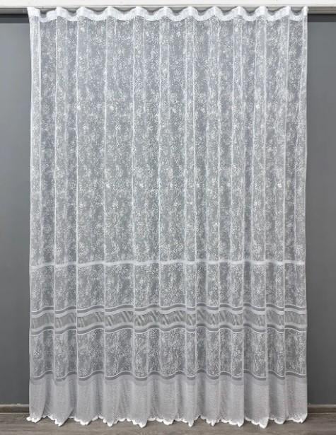 Тюль жаккард Мрамор Cale h 2,8 м Белый (1552т)