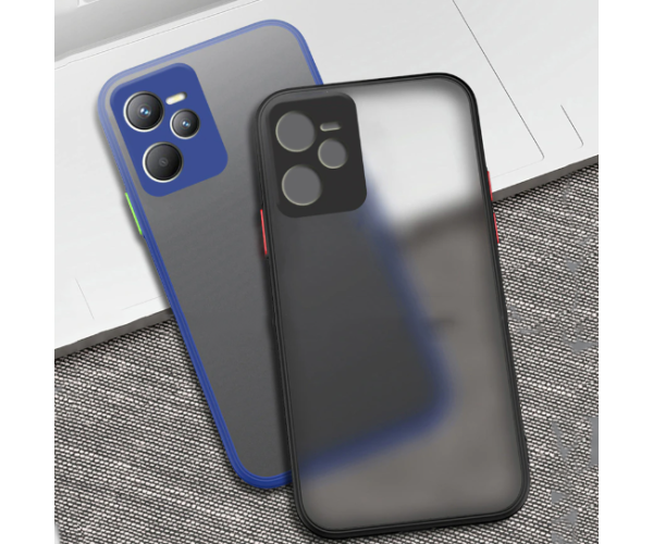 Чехол-накладка TPU Color Matte Case для Realme C35 Чёрный - фото 2