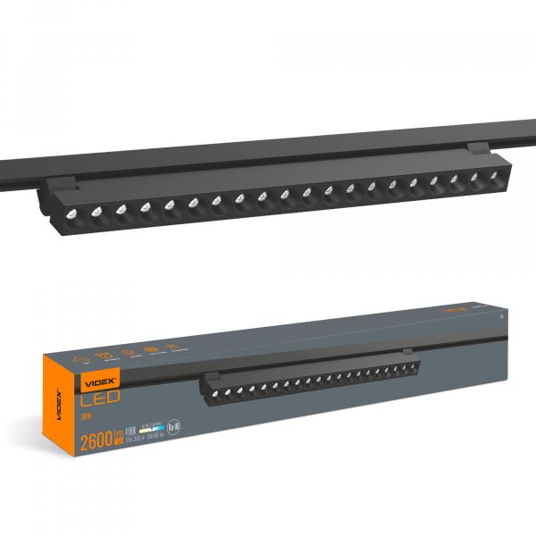 Світильник трековий Videx TR06 30W 4100K 220V Чорний (29013348)