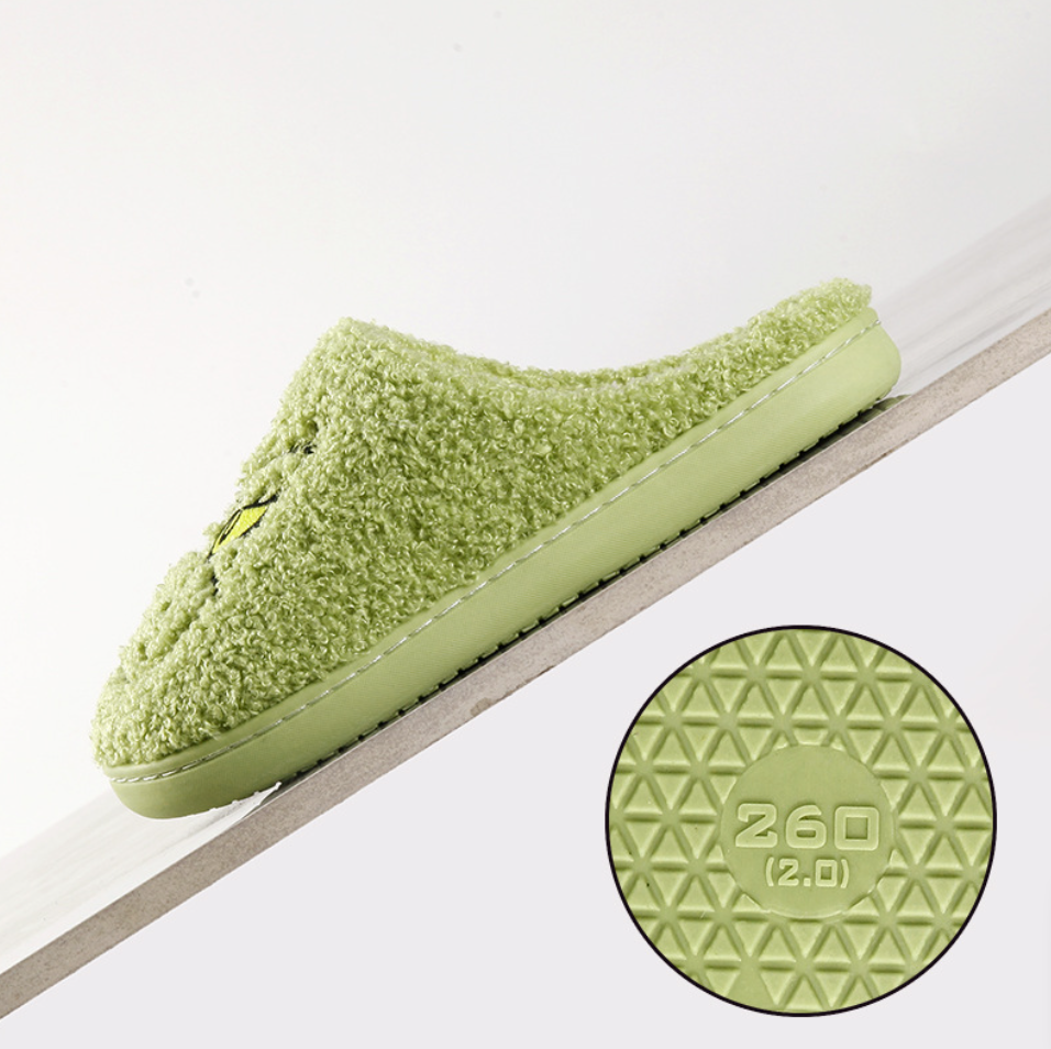 Домашние тапочки Гринч рождественские плюшевые р. 40 Зеленый (ГРт5А) - фото 3