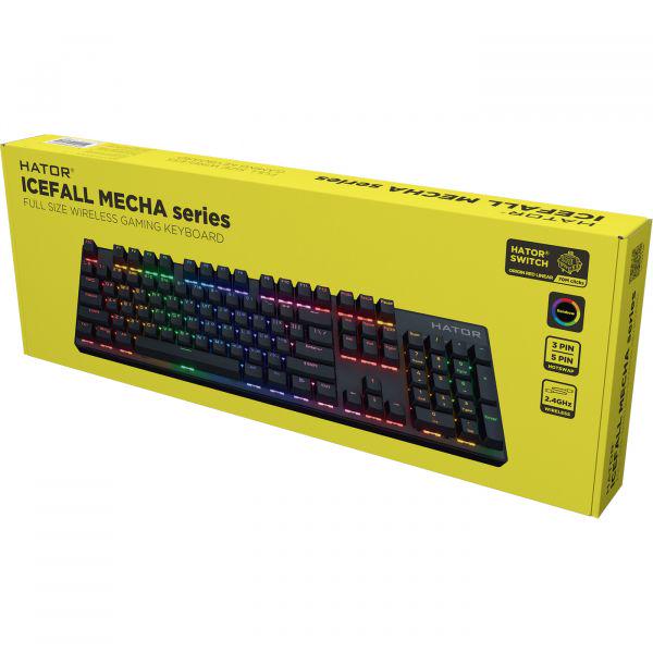 Клавіатура Hator Icefall Mecha Wireless Rainbow Black (HTK204UA) - фото 6 Клавіатура Hator Icefall Mecha Wireless Rainbow Black (HTK204UA) - фото 6