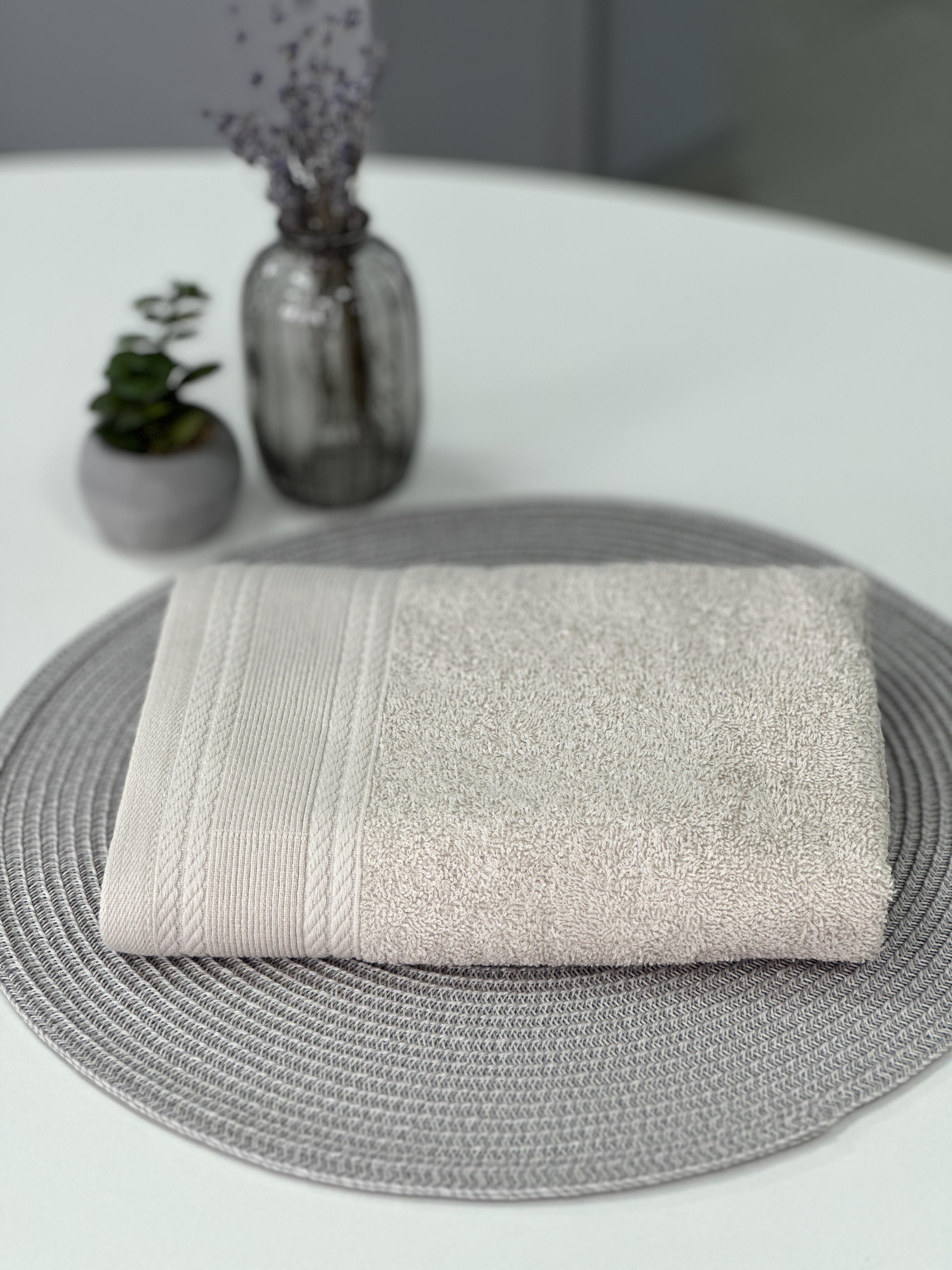 Полотенце махровое Легкий бриз 450 г/м2 70х140 см Бежевое - фото 1