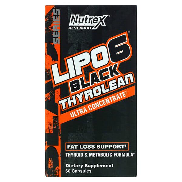 Жироспалювач Nutrex Lipo-6 Black Thyrolean 60 капсул (1061) - фото 3