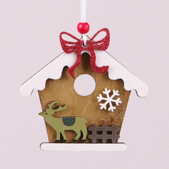 Новогодний подвеска Flora Домик 2 шт. (19882)