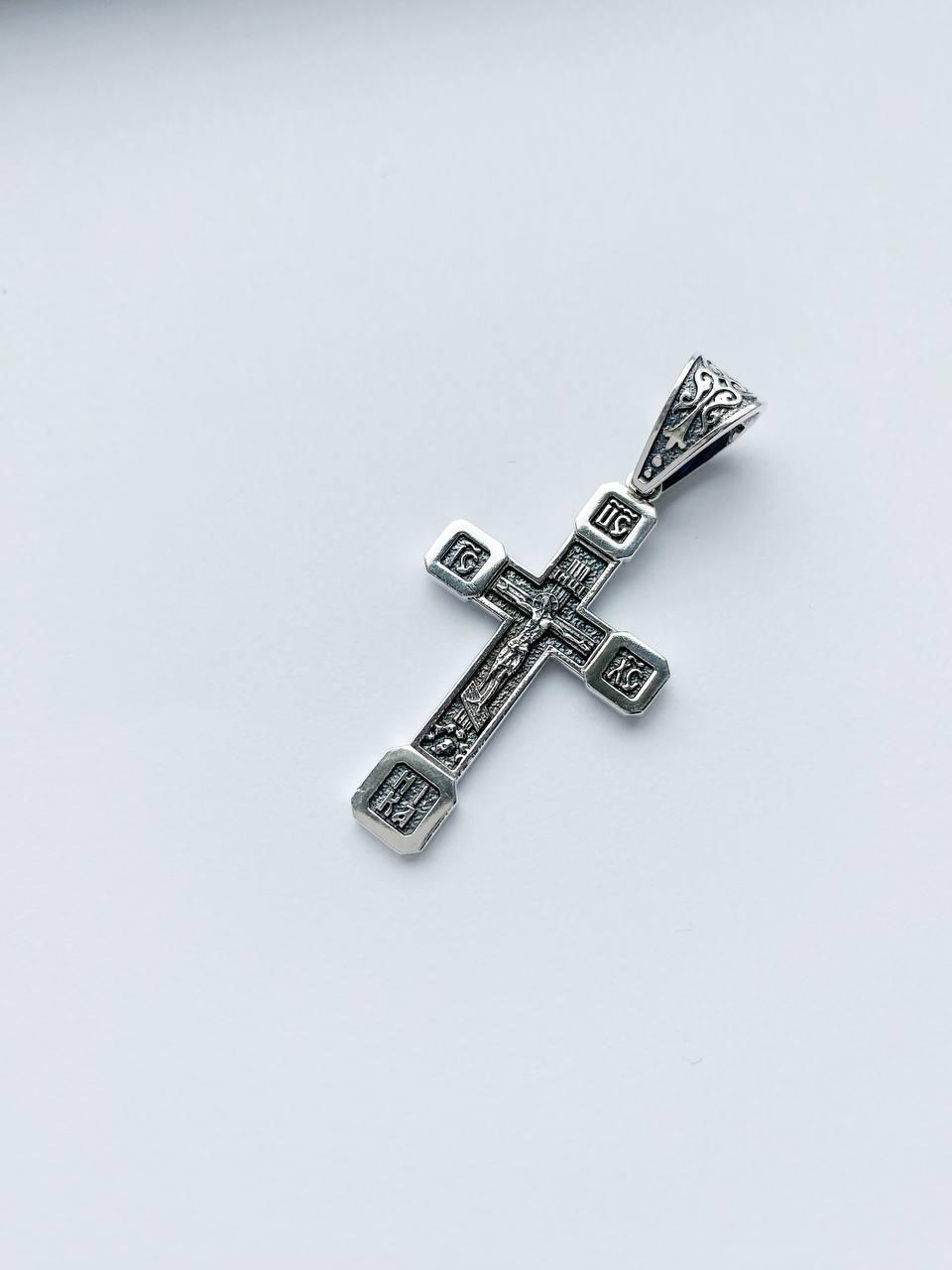 Крестик серебряный мужской (8930550)