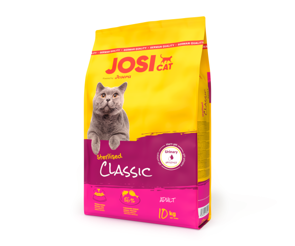 Корм сухой для домашних и стерилизованных котов JOSICAT Sterilised Classic с домашней птицей 10 кг