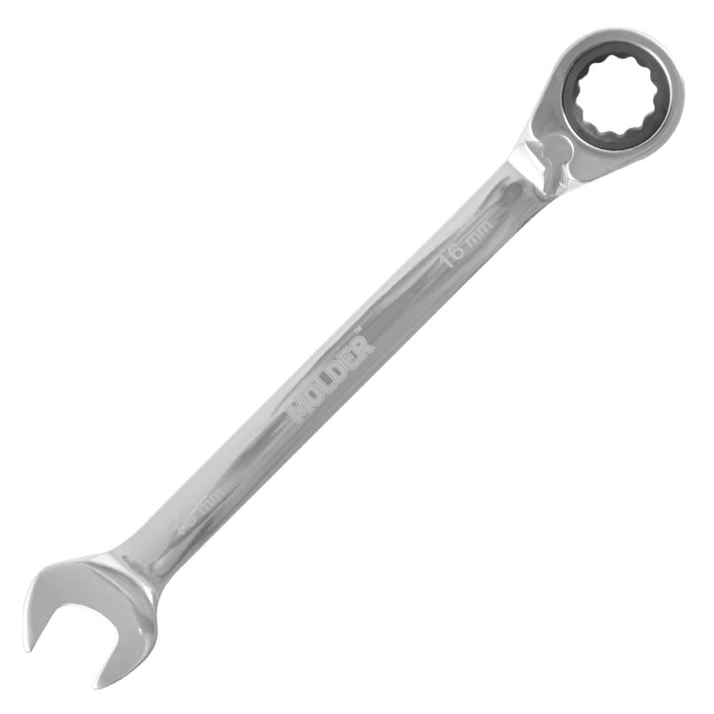 Ключ комбінований з трещіткою та реверсом Molder MT59016 CR-V 16 мм (12804941)