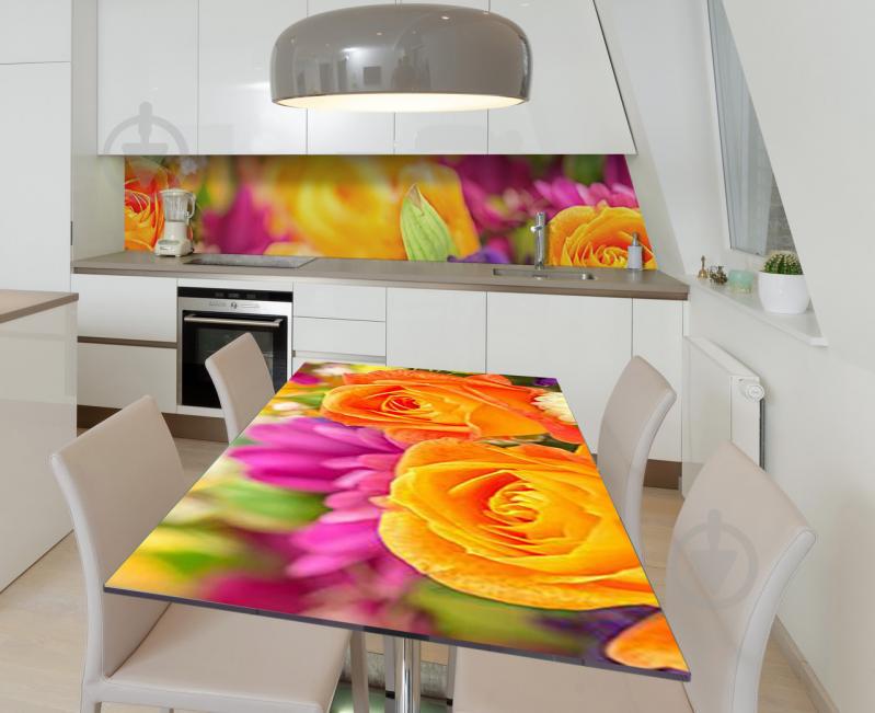 Наклейка 3Д виниловая на стол Zatarga «Солнечная клумба» 650х1200 мм (Z184910/1st)