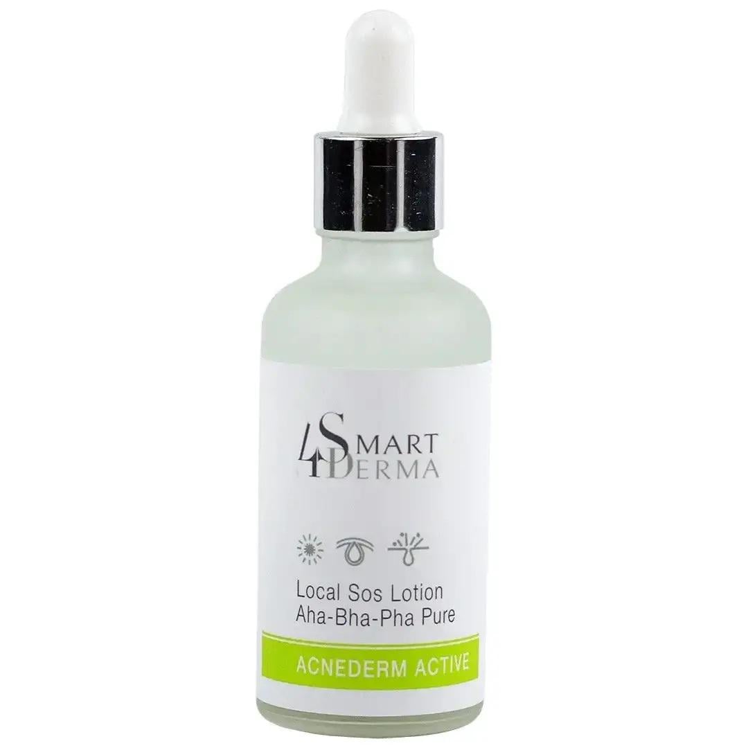 Присушка мультикислотна локальна Smart4Derma Acne Derm Active Local Sos Lotion Ана-Bha-Pha Pure 50 мл (410)