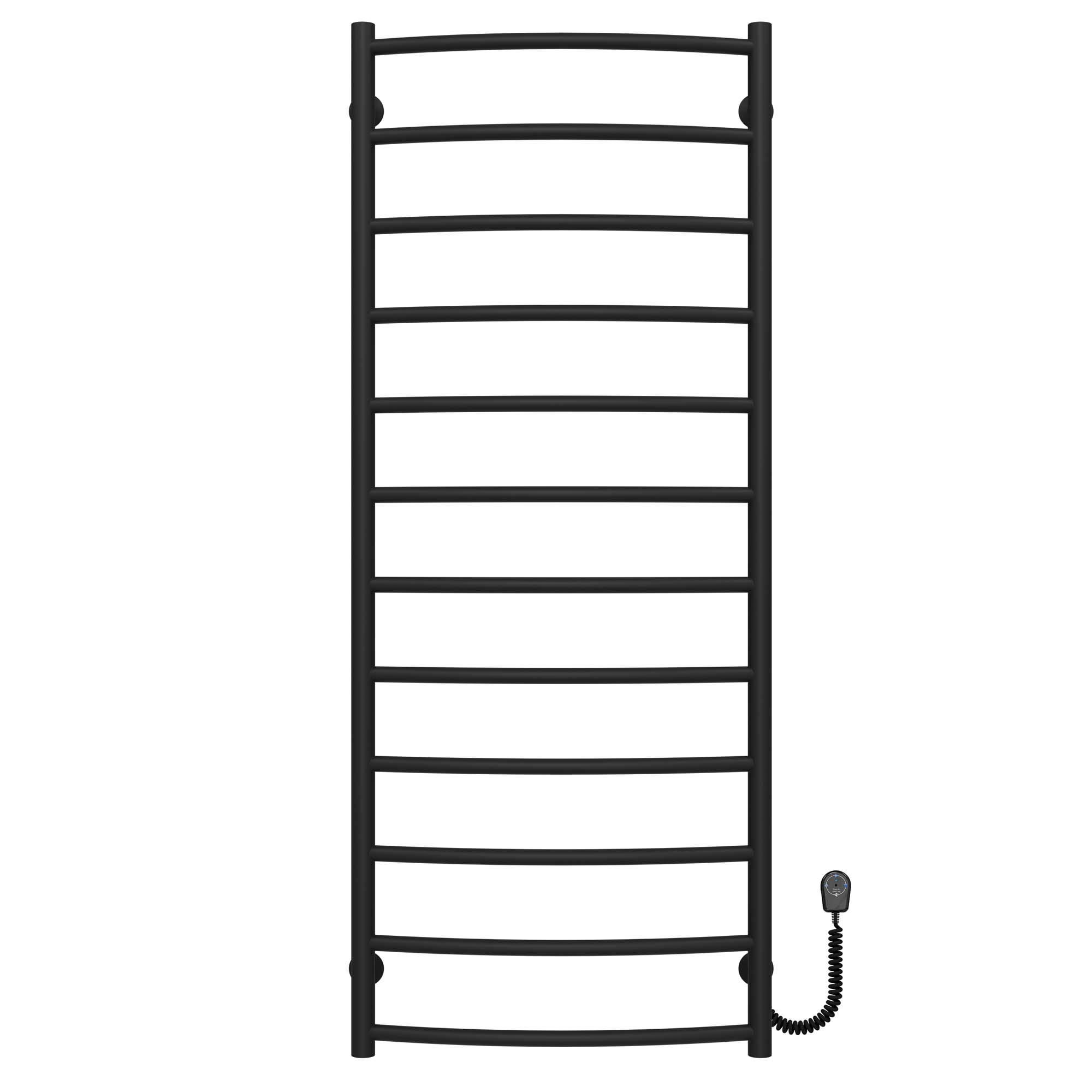 Полотенцесушитель электрический Deffi Классик П12 EF16 правое подключение нержавеющая сталь 500х1300 мм Черный (C.DK.130.50.12.E.B.R.5)