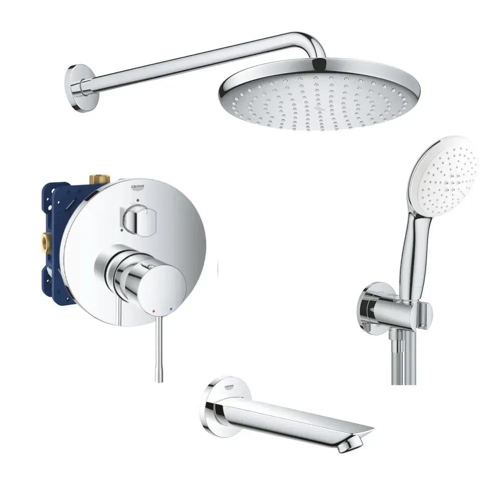 Душова система Grohe Essence прихованого монтажу з виливом Tempesta 250 Хром (26416SC2UA)