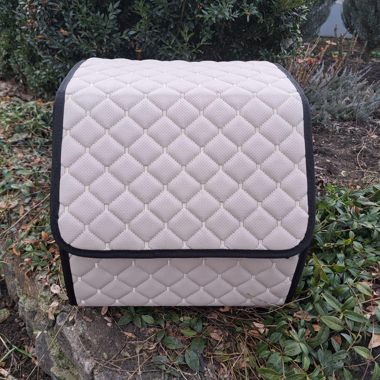 Органайзер автомобильный в багажник с перфорированной эко-кожи S 35x30x30 см Бежевый (70db4c8a) Органайзер автомобильный в багажник с перфорированной эко-кожи S 35x30x30 см Бежевый (70db4c8a)