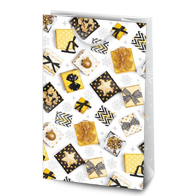 Пакет подарочный новогодний Flora микс 11х5,5х17 см 10 шт. (7934) - фото 4 Пакет подарочный новогодний Flora микс 11х5,5х17 см 10 шт. (7934) - фото 4