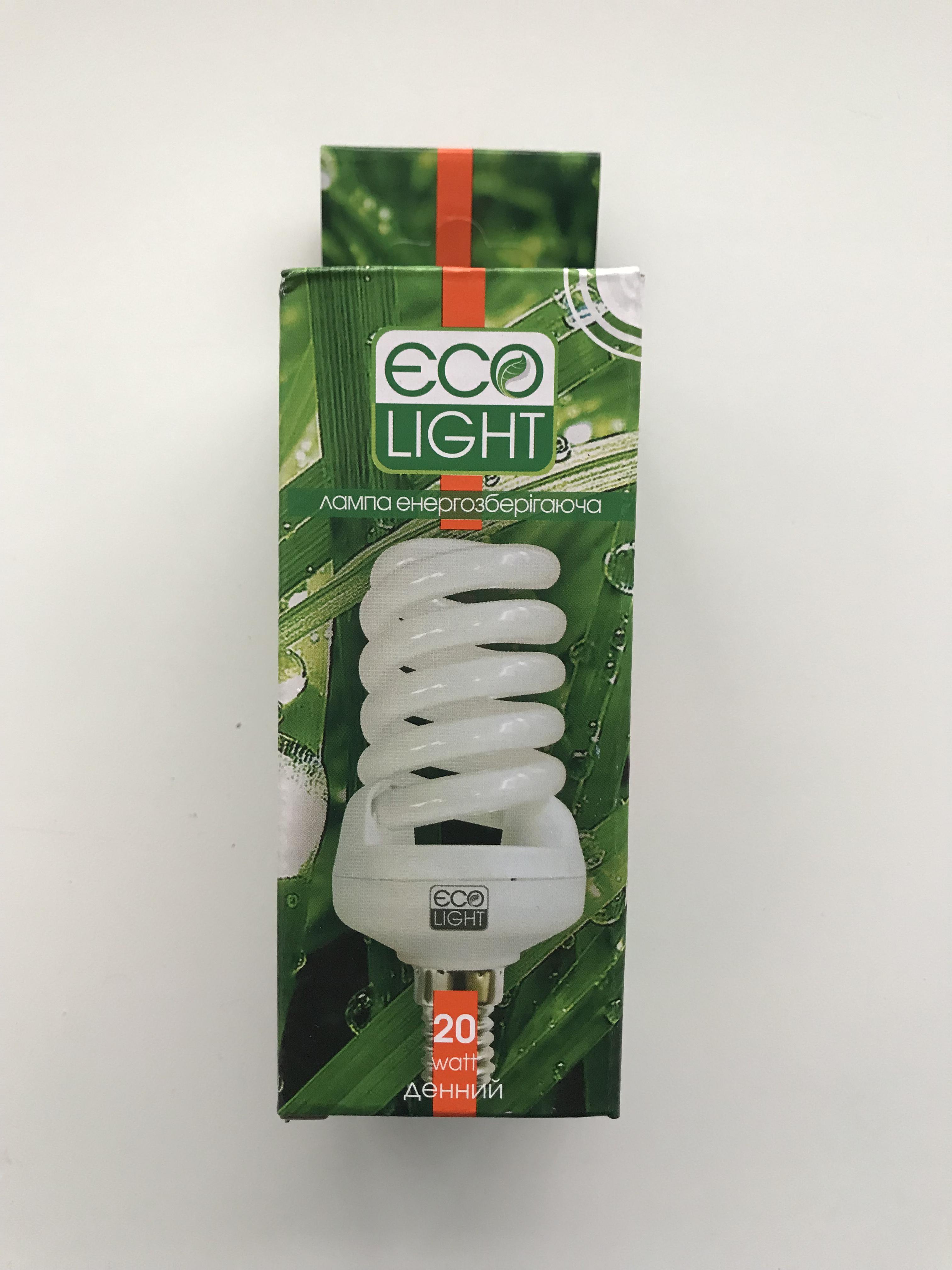 Лампа енергозберігаюча Eco Light 20W 20 Вт E14 4000К Білий нейтральний денний - фото 2