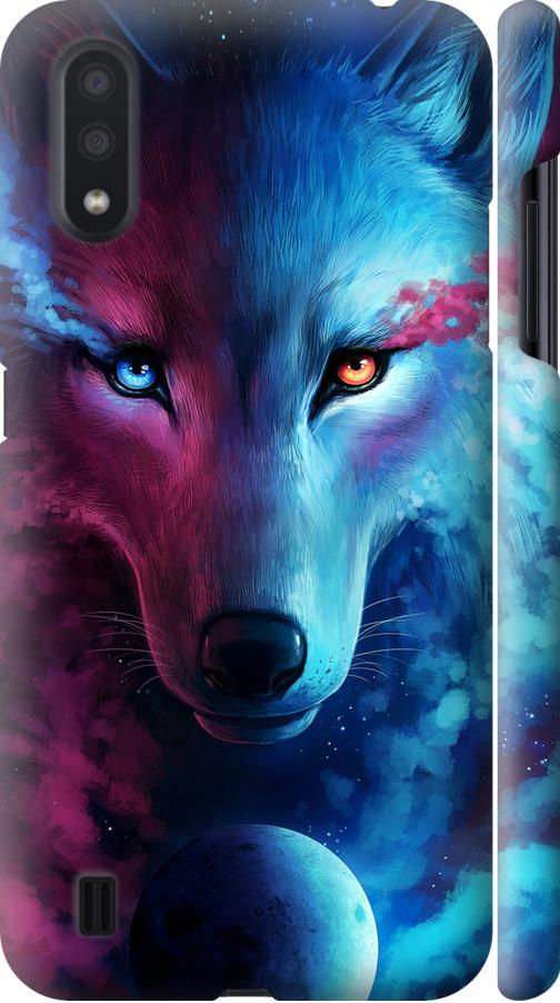 Чехол на Samsung Galaxy A01 A015F Арт-волк (3999m-1842-42517)