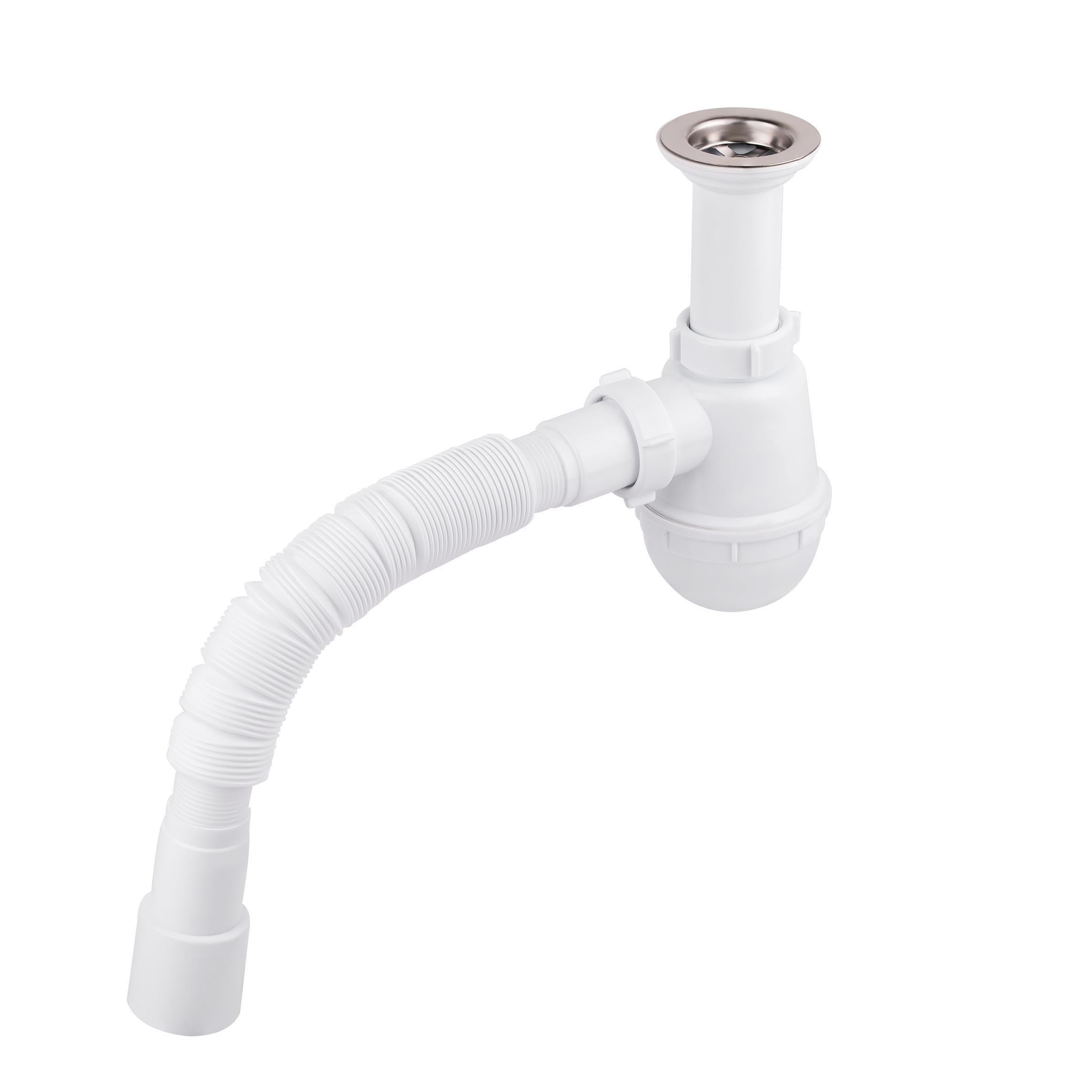 Сифон для кухонной мойки Lidz 60 05 M001 00 выход 50 мм White