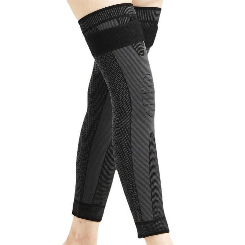 Наколінник подовжений еластичний з ременем на липучці Чорний (2536406489) - фото 8