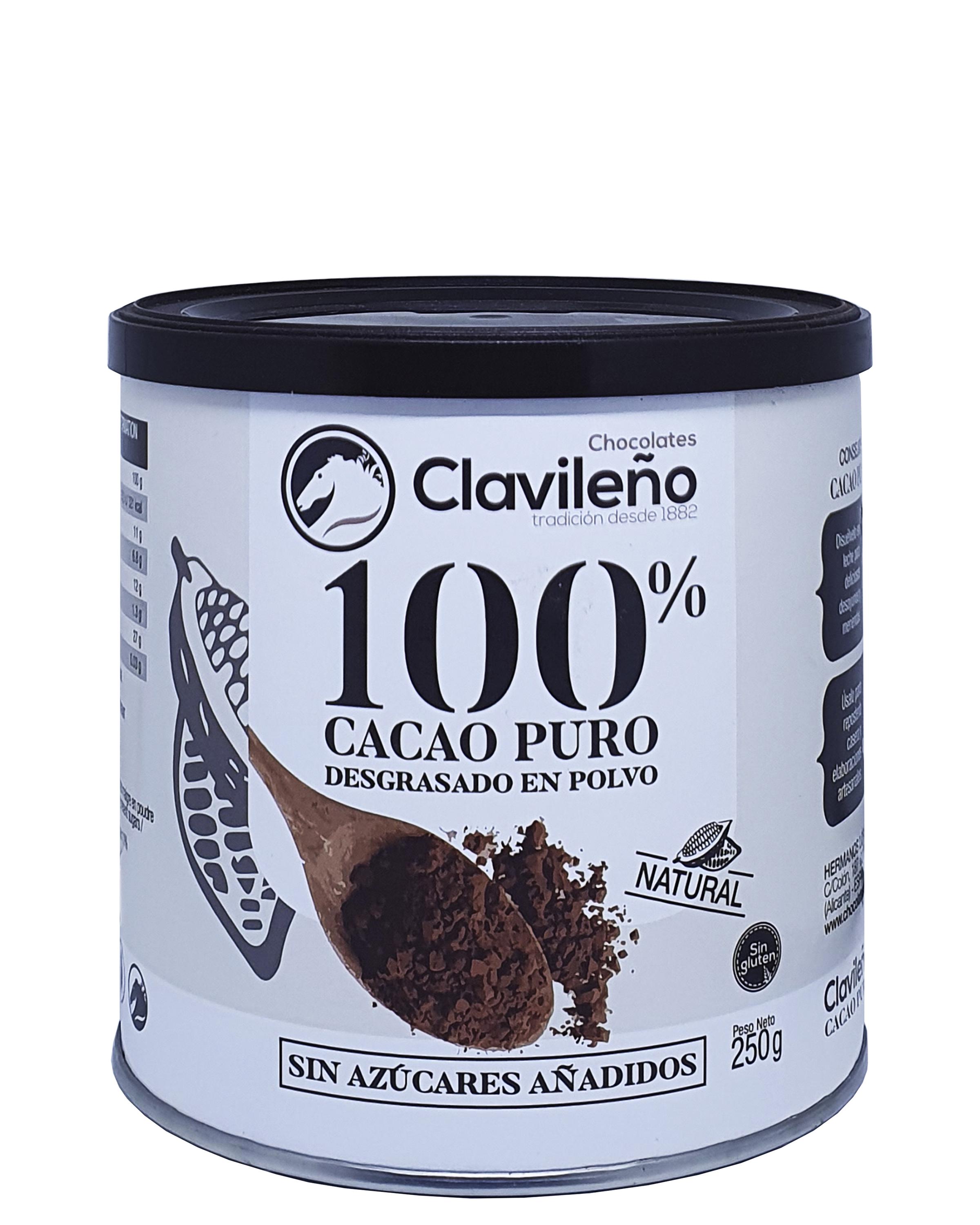 Какао шоколад Clavileno 100% знежирений 250 г Ж/Б (55341)