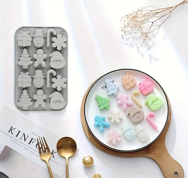 Форма силіконова для шоколаду/цукерок/мила/свічок Сірий (SAM-6074) - фото 7