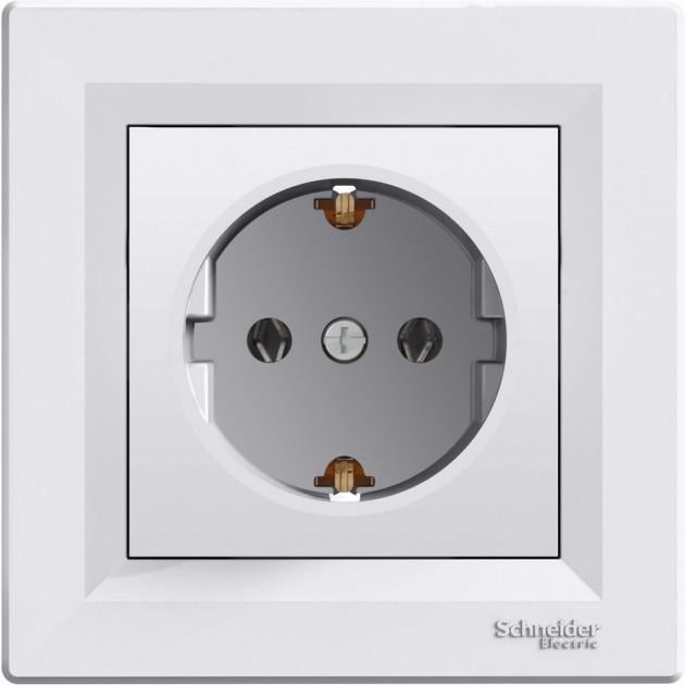 Розетка Schneider Electric Asfora с заземлением Белый (EPH2900121)