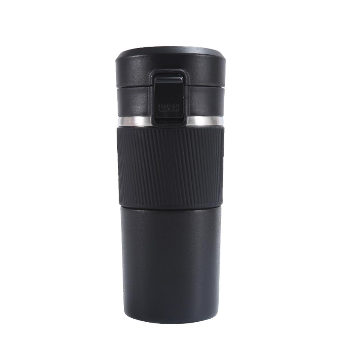 Термокружка с крышкой flip top на защелке 400 мл Черный (HP152B)