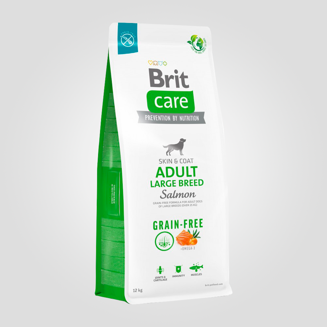 Корм сухой Brit Care Dog Grain-free Large Breed для собак больших беззерновых пород с лососем 12 кг (20504623)