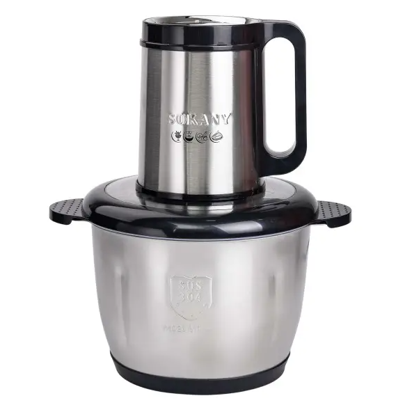 Чопер кухонный Sokany SK-06026 с чашей на 2,5 л Стальной
