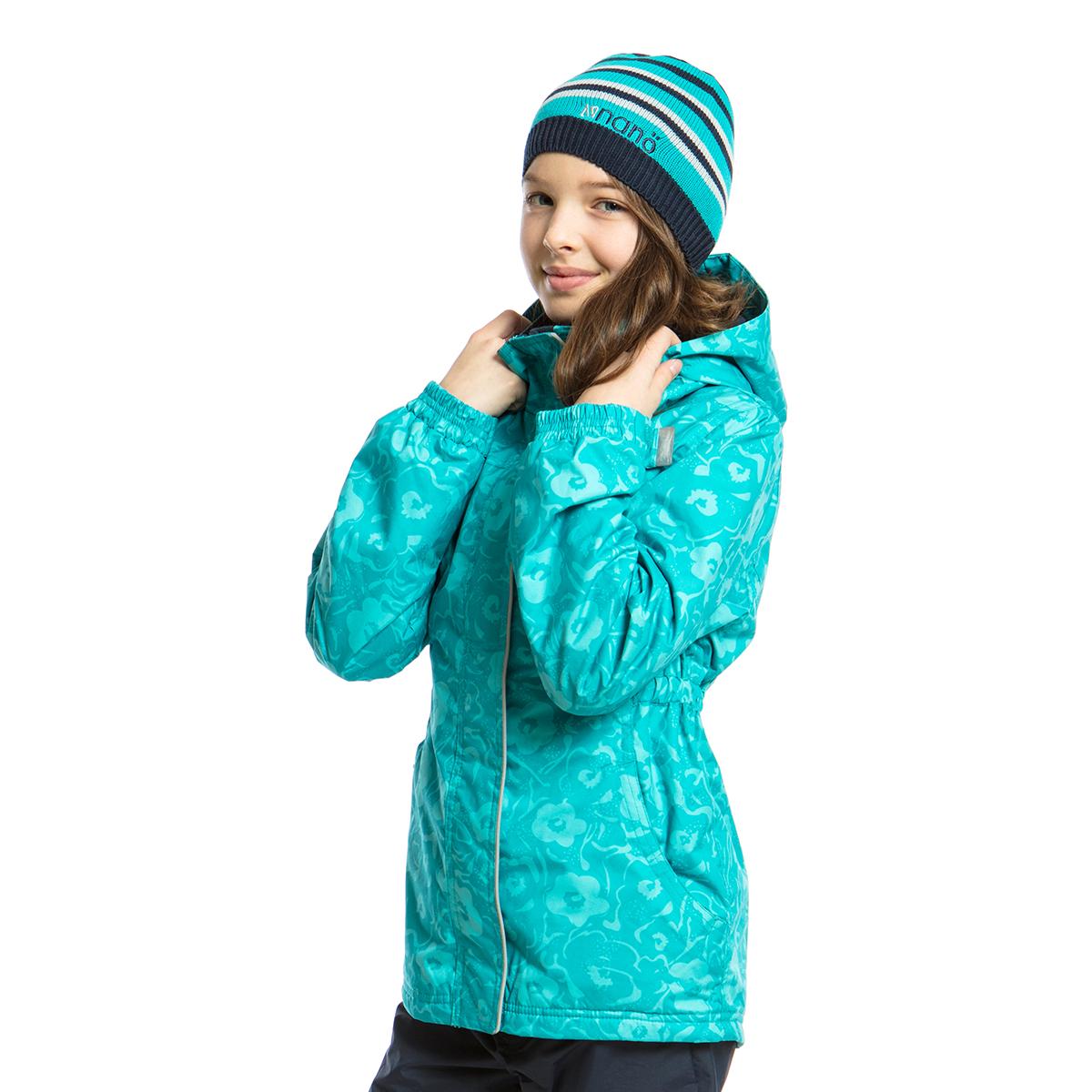 Куртка детская демисезонная Nano S18J256 для девочки на флисе 134-144 см Бирюзовый (S18J256-DkSurf-10) - фото 3 Куртка детская демисезонная Nano S18J256 для девочки на флисе 134-144 см Бирюзовый (S18J256-DkSurf-10) - фото 3