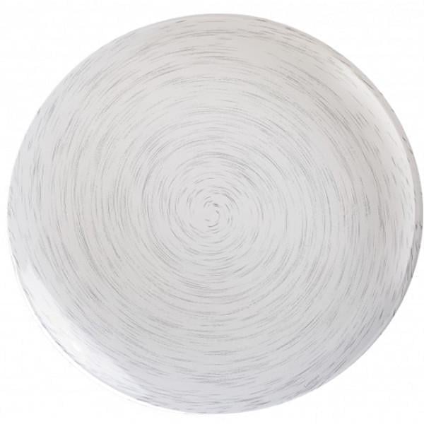 Тарелка обеденная Luminarc Stonemania White круглая без борта d 25 см ударопрочное стекло (H3541)