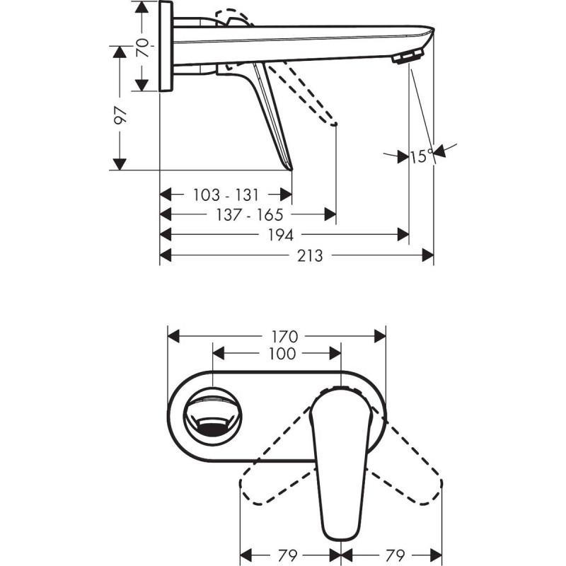 Смеситель для умывальника Hansgrohe Novus (71127000) - фото 4