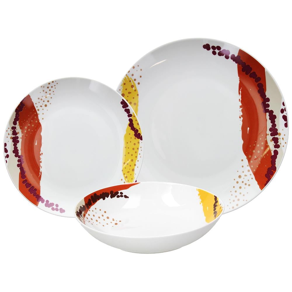 Столовый сервиз Tognana Metropolis Dakar 18 пр. фарфор Разноцветный