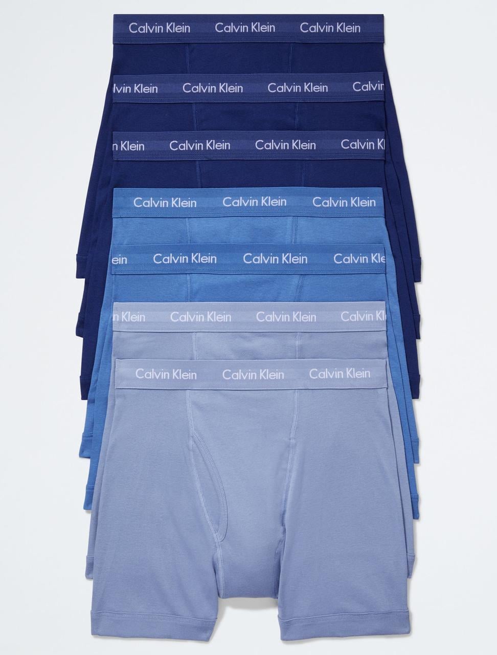 Набір трусів-шортів чоловічих бавовняних Calvin Klein S 7 шт. Різнокольоровий (2421118054)