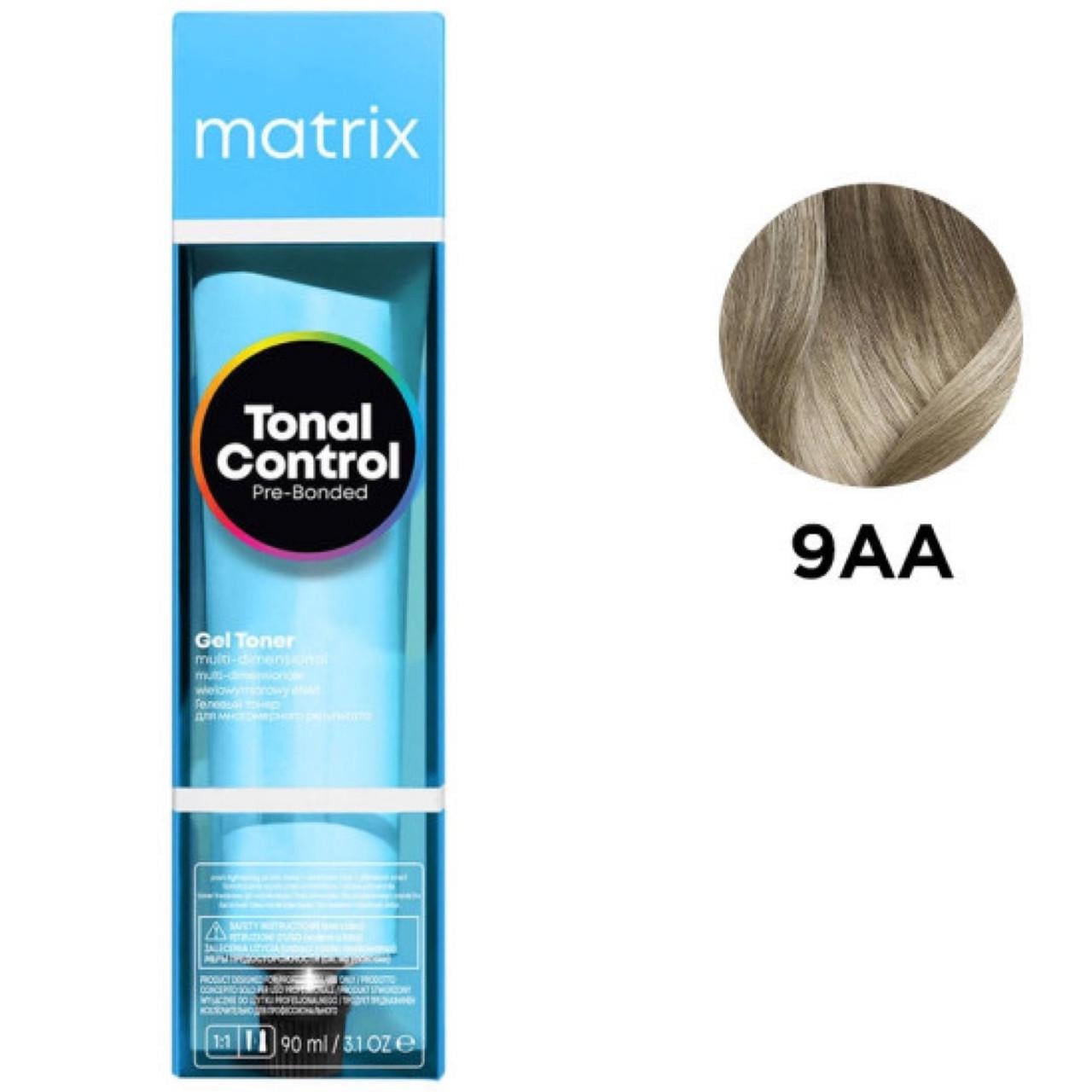 Тонер-краска гелевый на кислотной основе Matrix Tonal Control Pre-Bonded Acidic Gel Toner 9AA Очень светлый блондин глубокий пепельный 90 мл