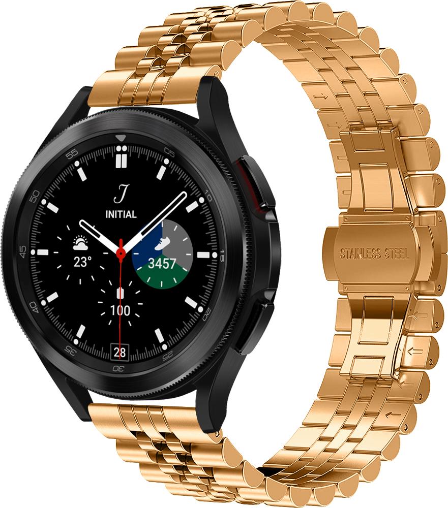 Браслет металлический Stech для Galaxy Watch 4 Classic 46 мм Rose Gold (26911-27)